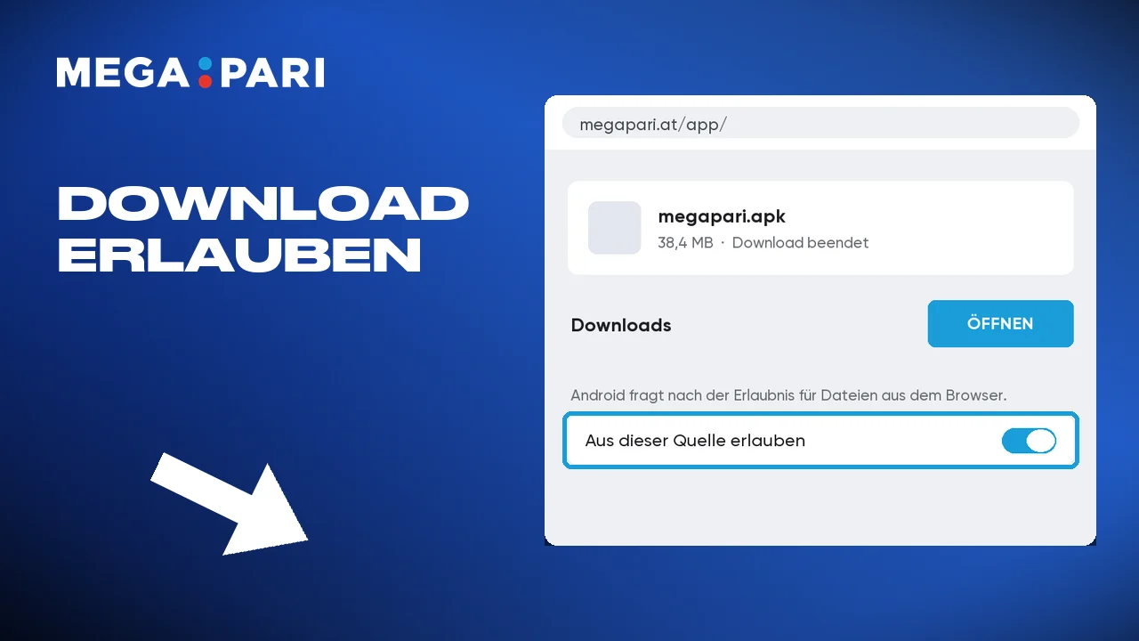 Ein Tippen auf die APK-Datei startet den Android-Download