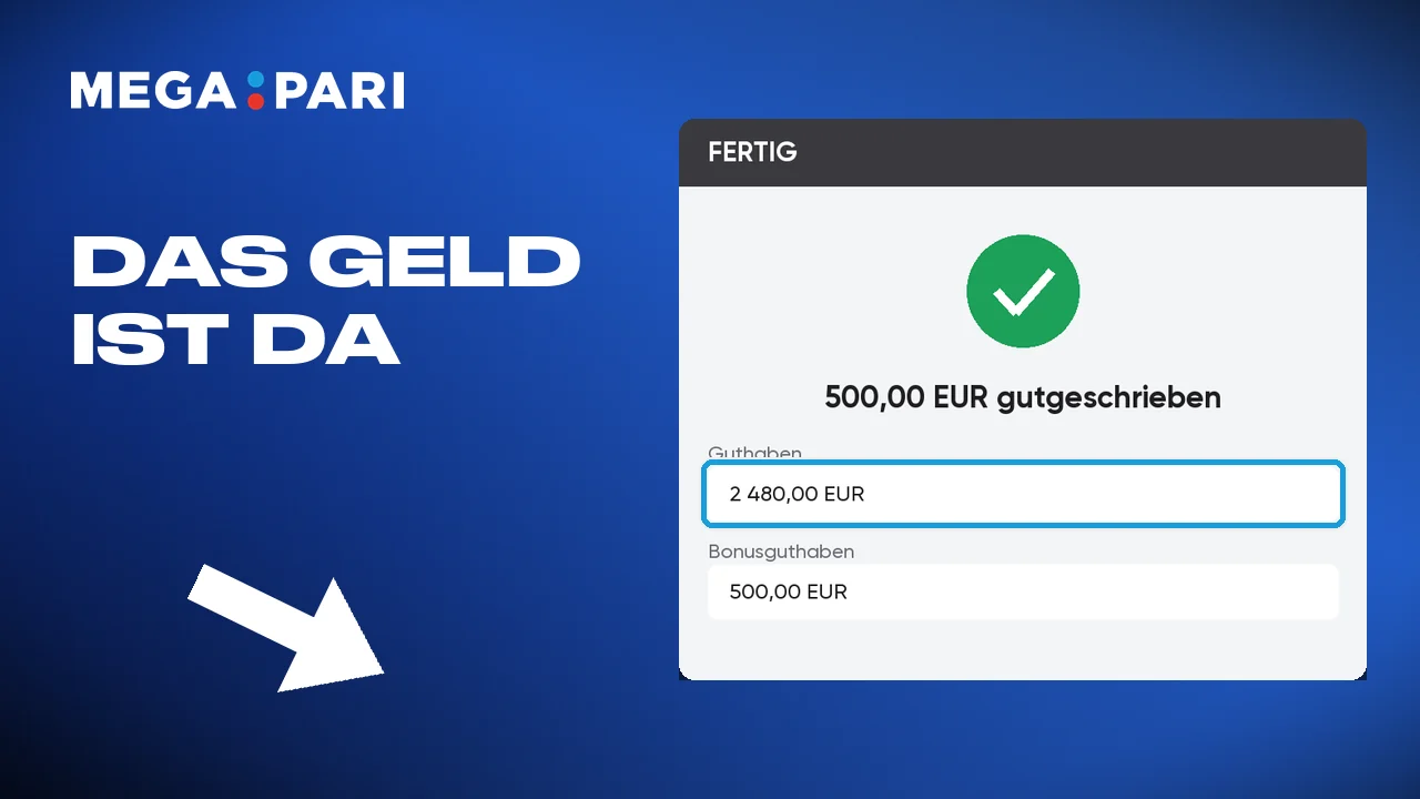 Das Guthaben aktualisiert sich, sobald die Überweisung ankommt