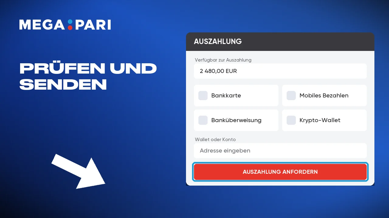 Alles prüfen und auf die Auszahlung warten