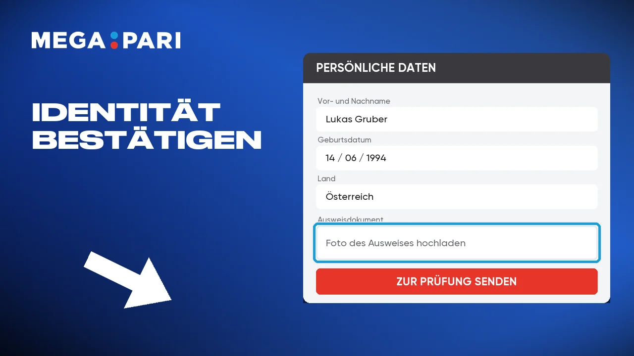 Die persönlichen Daten ausfüllen und die Verifizierung abschließen