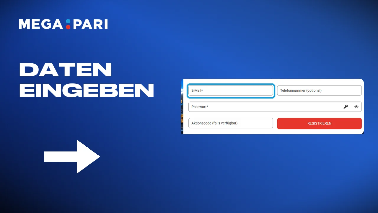 E-Mail oder Telefonnummer eingeben und ein Passwort setzen